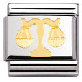 030104/07 Classic ZODIAC,S/steel,Bonded Yellow Gold Libra
