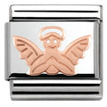 430104/14 Classic S/Steel,Bonded Rose Gold Angel