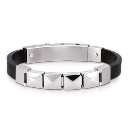 239018/20IKONS Composable Bracelet 19 in stainless steel and rubber (20_CLASSIC)