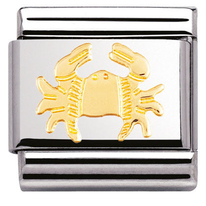 030104/04 Classic ZODIAC,S/Steel,Bonded Yellow Gold Cancer