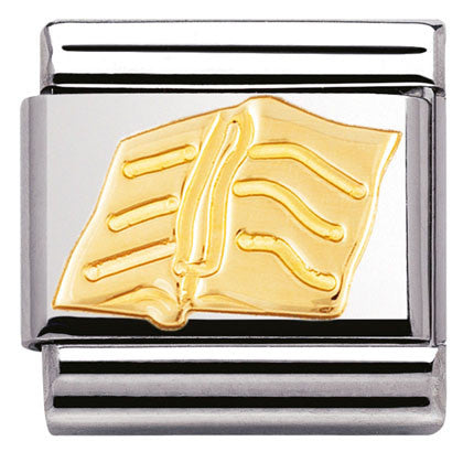 030109/28 Classic,S/Steel, bonded yellow gold book