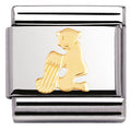 030104/11Classic ZODIAC,S/steel, Bonded Yellow Gold Aquarius