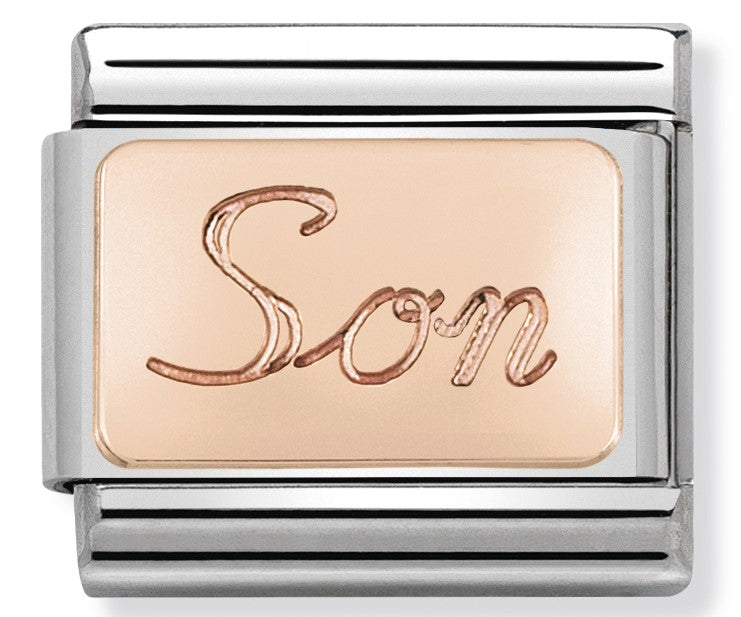 430108/07 Classic Bonded Rose GoldEngraved Plate  Son